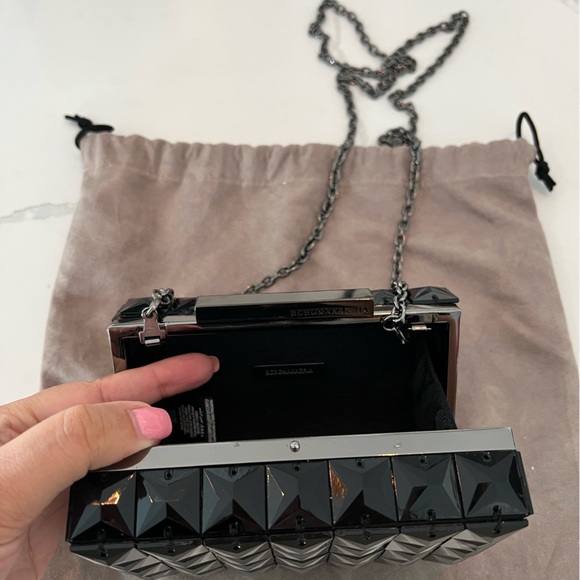BCBG MAXAZRIA Jewled Black Cutch - Picture 2 of 2